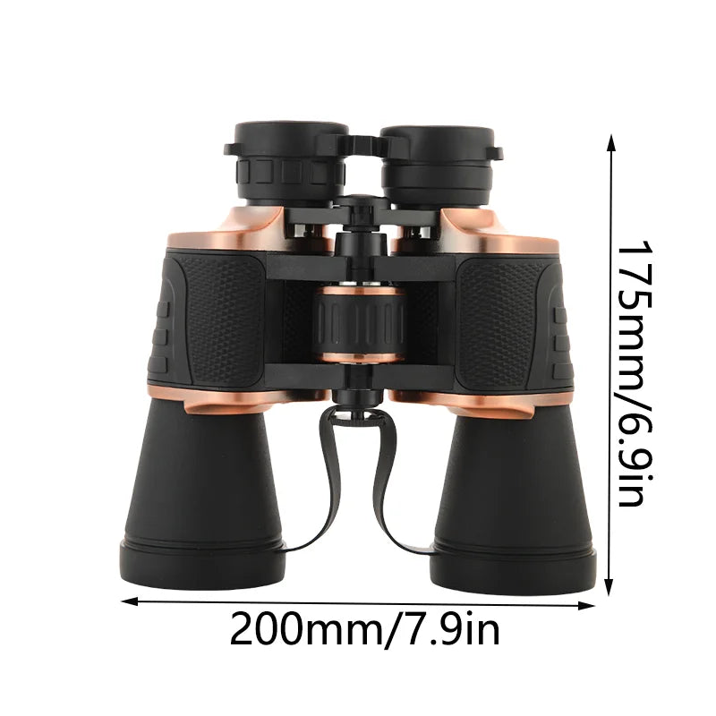 Bronze-colored high-definition 10x 10X50 binoculars, FCM broadband coated, 50MM large objective lens, 25MM large eyepiece