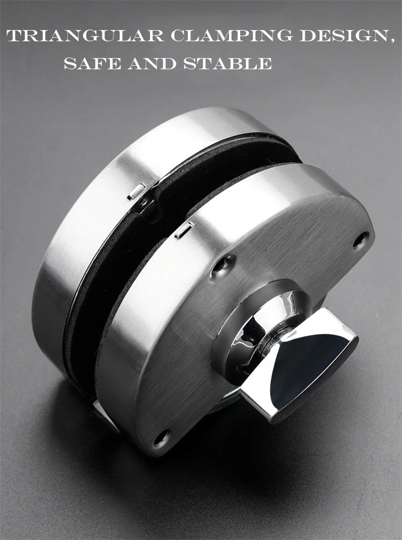 1 Set Double Open Sliding Door Lock Stainless Steel Glass Door Lock with Keys 8-12mm Safety Locks Office Glass Security Hardware