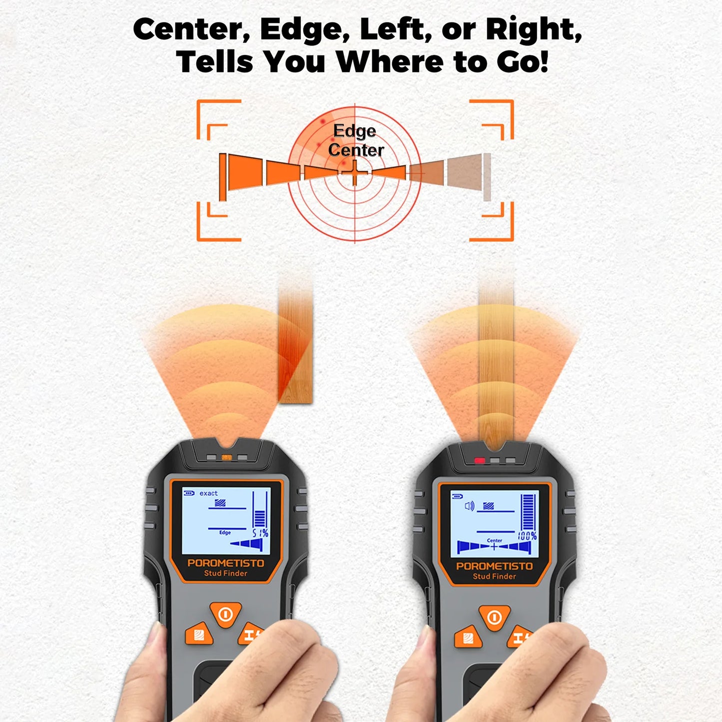 DSF01 Handheld Metal Detector Wall Scanner Electronic Studs Metal Cable Finder Detector Positioning Hole Measuring Instrument