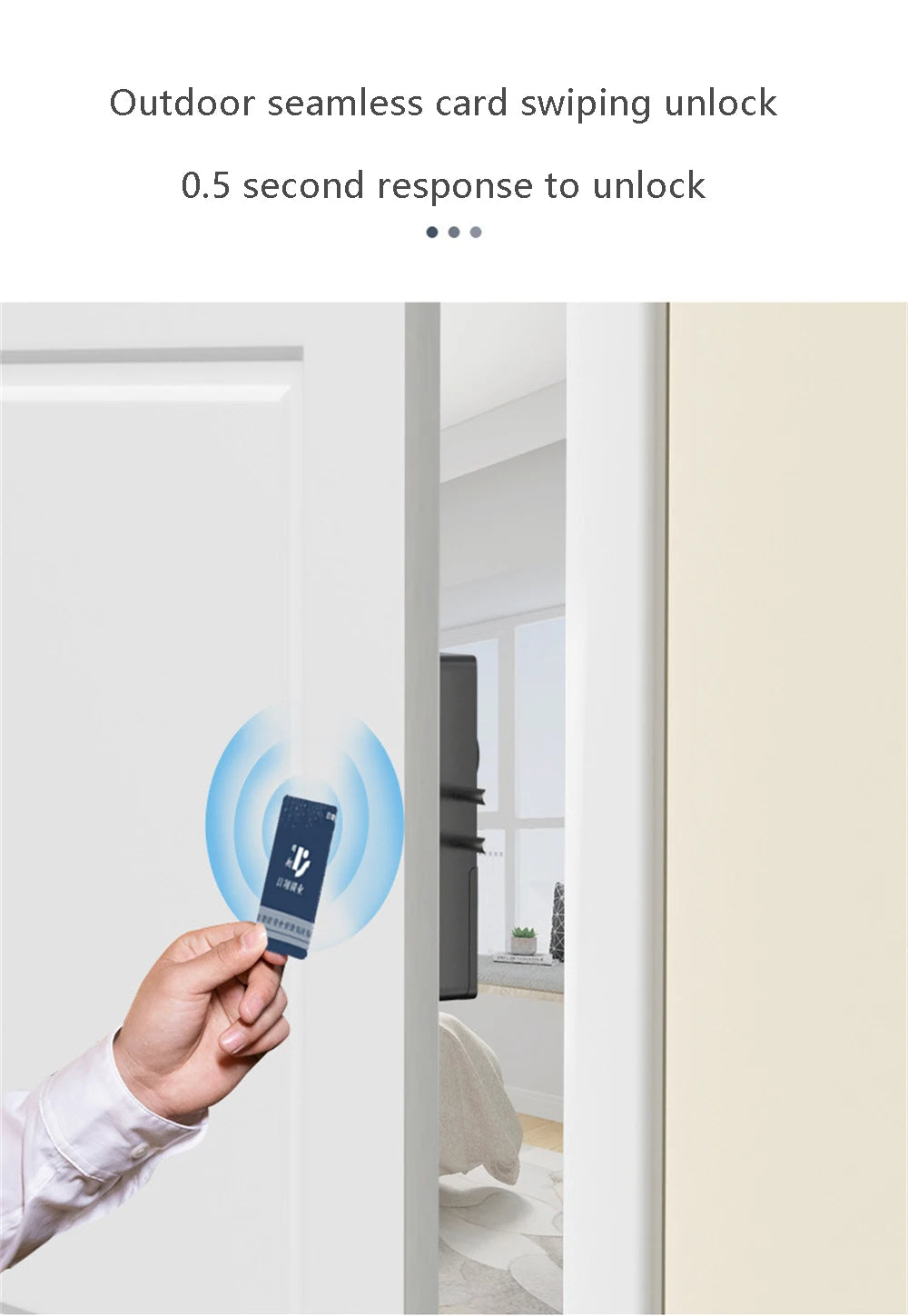Xiaomi Smart Electric Motor Lock With Tuya App Keyless Entry Door Lock Concealed Invisible Installation IC Card Lock Wooden Door