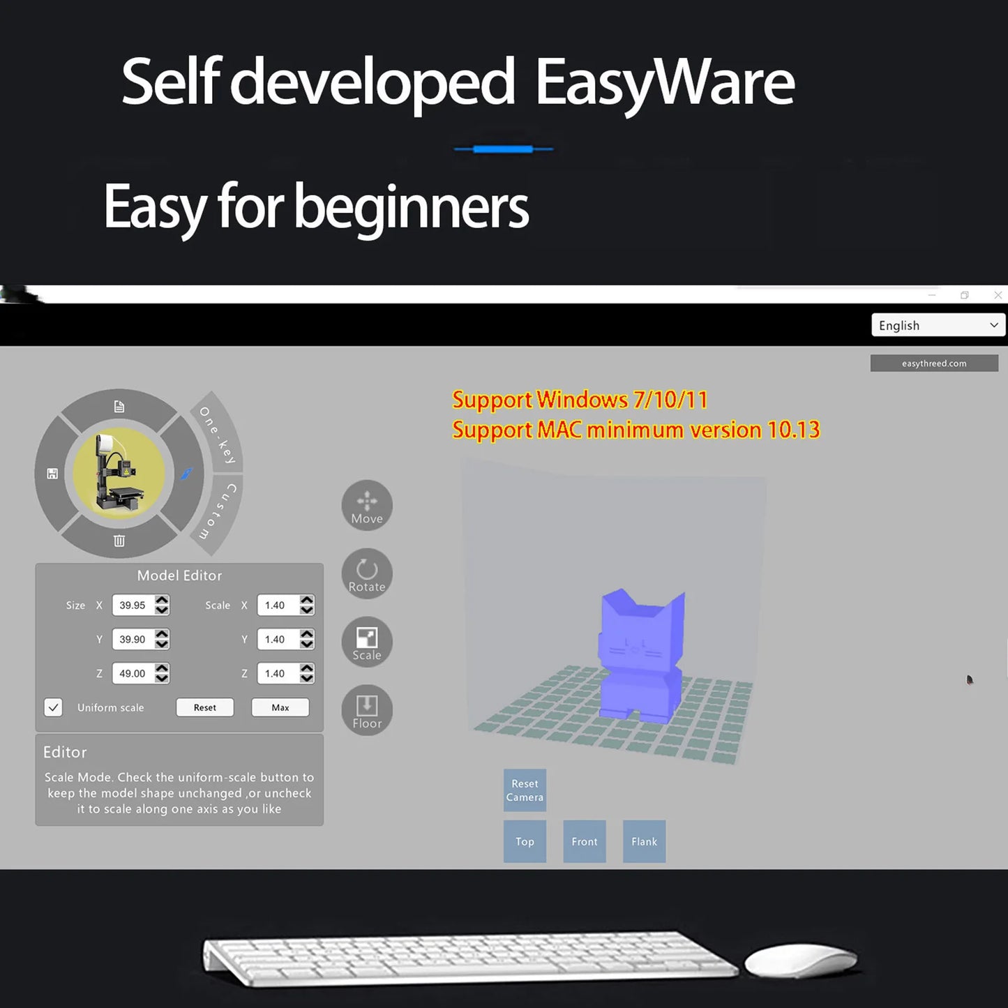 High Accuracy Fast Heating Small 3D Printer for Education ABS All Metal Nozzle Beginner Friendly Compact 3D Printing Machine