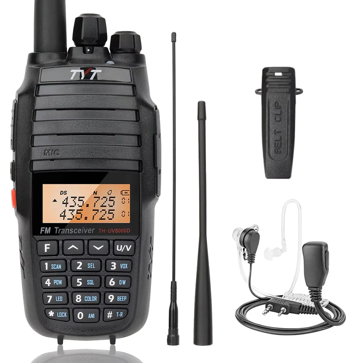 TYT TH-UV8000D Walkie Talkie 10W Dual Band 144-148/420-450MHz Cross Band Repeater Radio FM Amateur Two Way Ham Radio