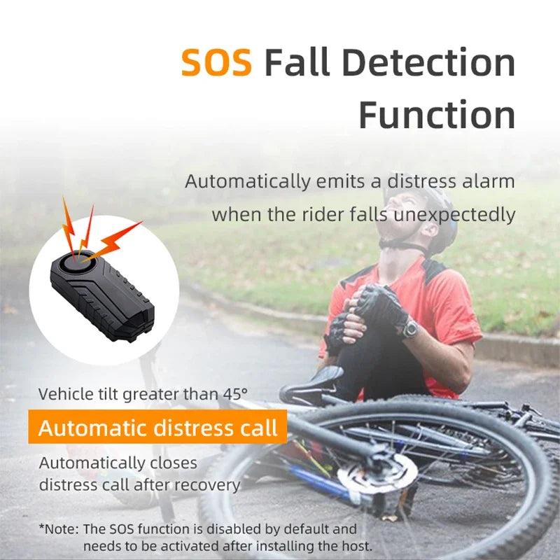 Anti-theft Alarm for Motorbike/Bicycle 113db High Volume Vibration Wireless Remote Control Electric Bell Sound Find A Vehicle
