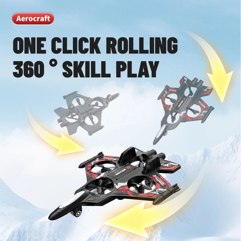 RC Airplane 2.4G EPP Foam Remote Control Plane Drone Kid-Friendly Hobby Fighter Jet Glider Toy for Boys Girls Birthday Gift