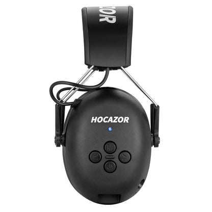 HOCAZOR Electronic Hearing Protection Bluetooth 5.3 Music Headphones for Mowing Noise Cancelling Earmuffs Security Protecter