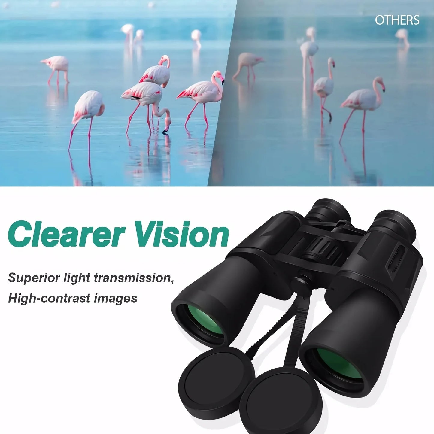 10X50  Telescope  Binoculars High Definition Powerful Monoculars Hiking Travel Portable Telescope Camping Hunting Outdoors