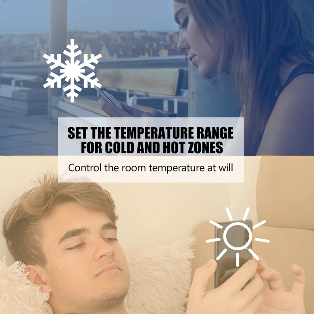 WiFi Smart Thermostat Temperature Controller Programmable Touch Control Mobile APP Voice Control Compatible with Alexa Home