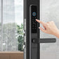 Waterproof Sliding Door Smart Lock TTLock App Alexa Fingerprint Digital Code RFID Card Anti-Lock Aluminum Glass Electronic Lock
