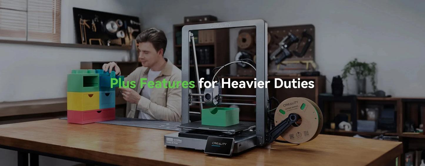 Creality Ender-3 V3 Plus 3D Printer 300x300x330mm Print Size 600mm/s Direct Extruder Stable Y-axis Dual Motors&Support Rods