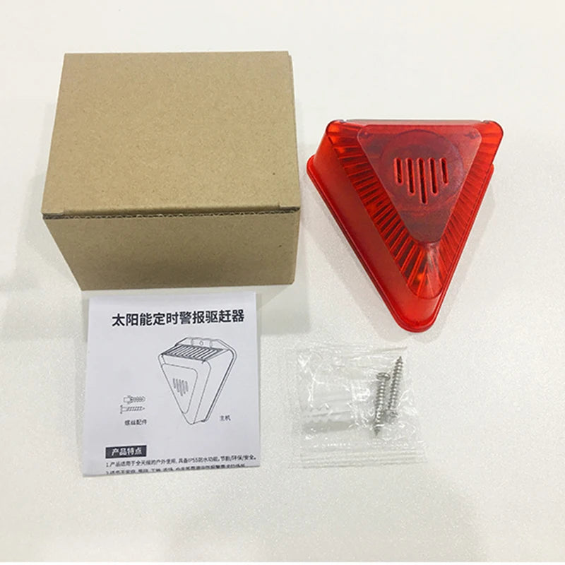 Solar Alarm Lamp Siren Wireless Motion Sensor Outdoor Waterproof 129dB Alarm Light Drive Away Wolf Wild Alarm System Detector