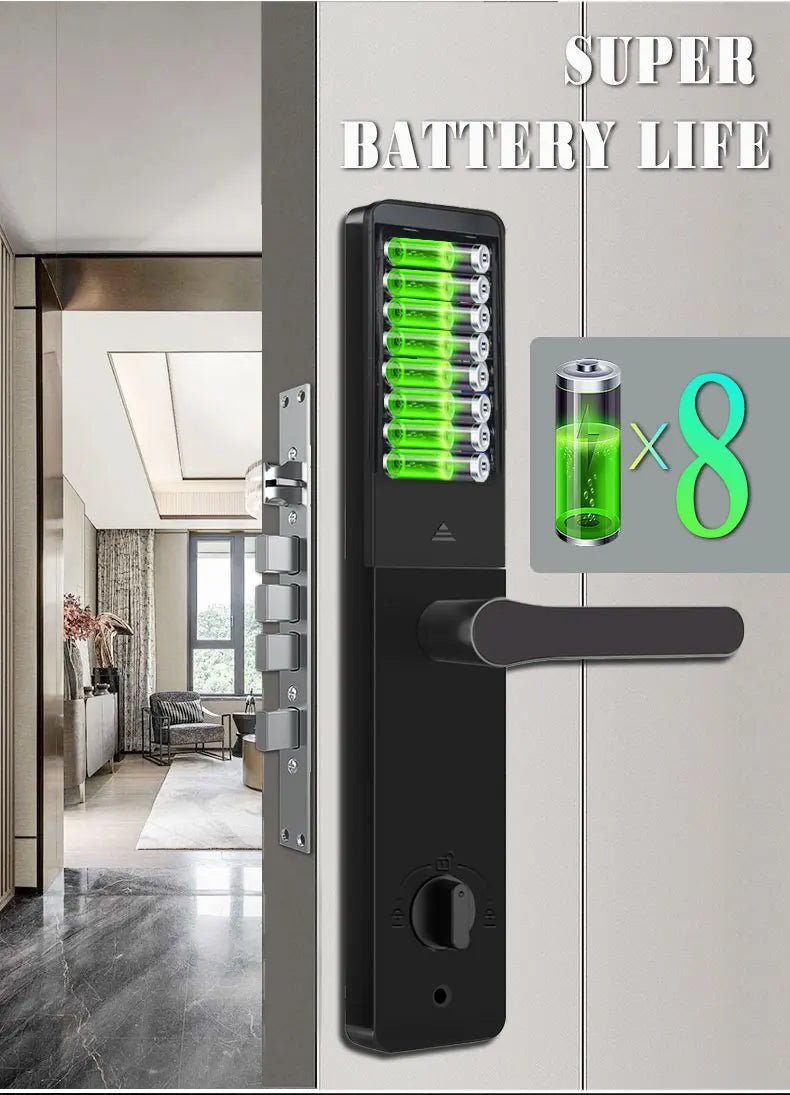 Smart Door Lock TTLock Blue Tooth Digital Electronic Biometric Fingerprint Locks Extra-long Standby Smart Home