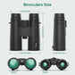 10X42 HD Binoculars For Adults BAK4 FMC Lens Waterproof Fogproof Compact Binoculars For Bird Watching Hunting Hiking Sports