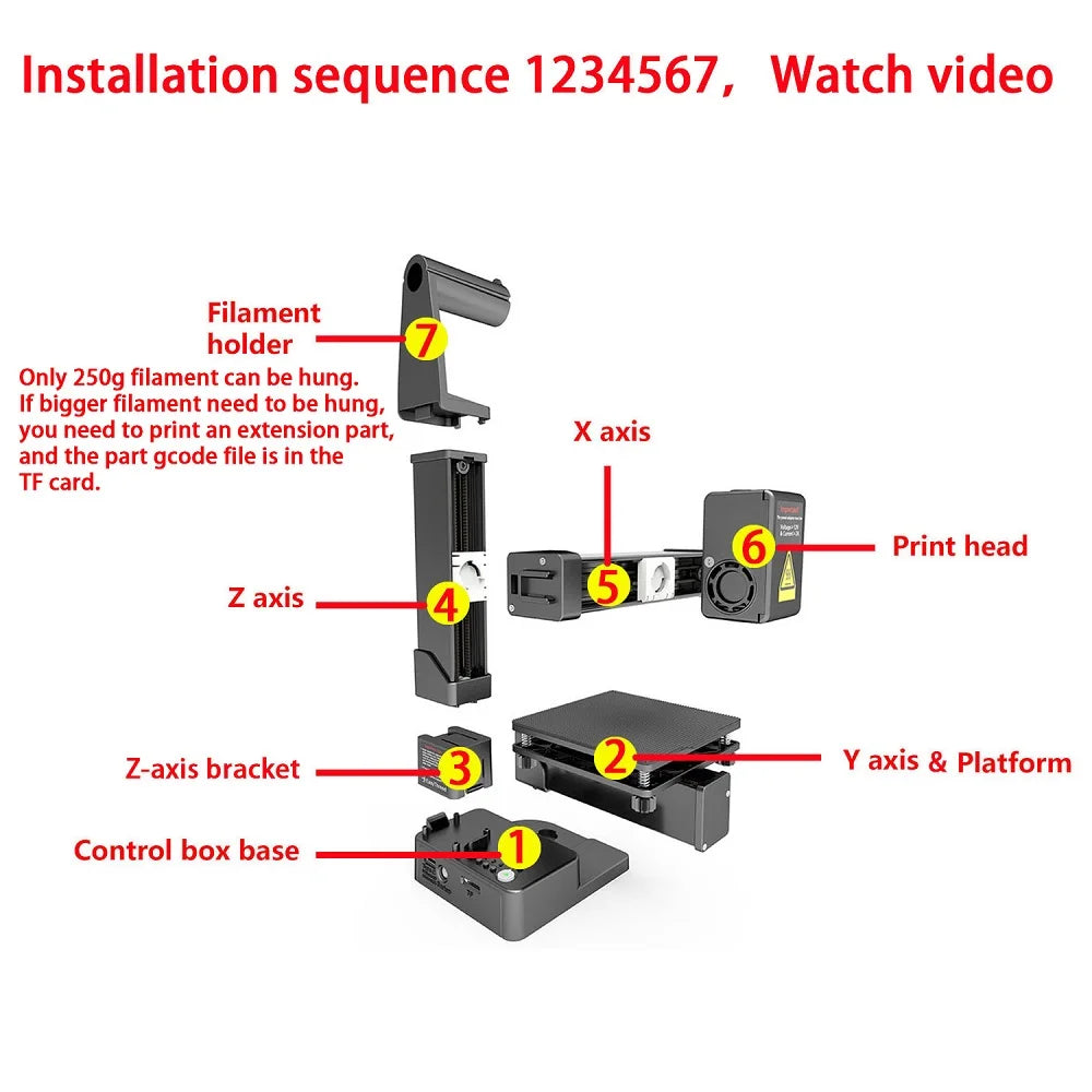 Easythreed K10 Mini 3D Printer Easy To Use One-click Print Mainboard With Magnetic Platform Desktop 3D Printer For Kids Beginner