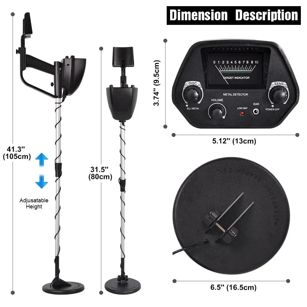 MD4030 Professional Metal Detector Pinpointer Portable Gold Finder Machine Treasure Hunter Gold Depth Metal Detector