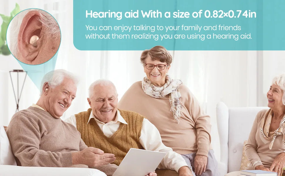 Magnetic Noise Cancellation Audiphone Invisible Wireless Loudspeaker Sound Amplifier Touch Control Earbuds For Hard of Listening