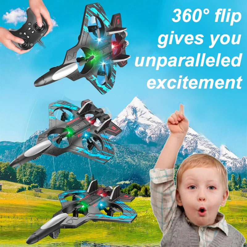 Remote Control Plane EPP Foam 2.4GHz RC Fighter Radio Remote Control RC Glider Airplane Toys RC Hobby Jet Plane with Light