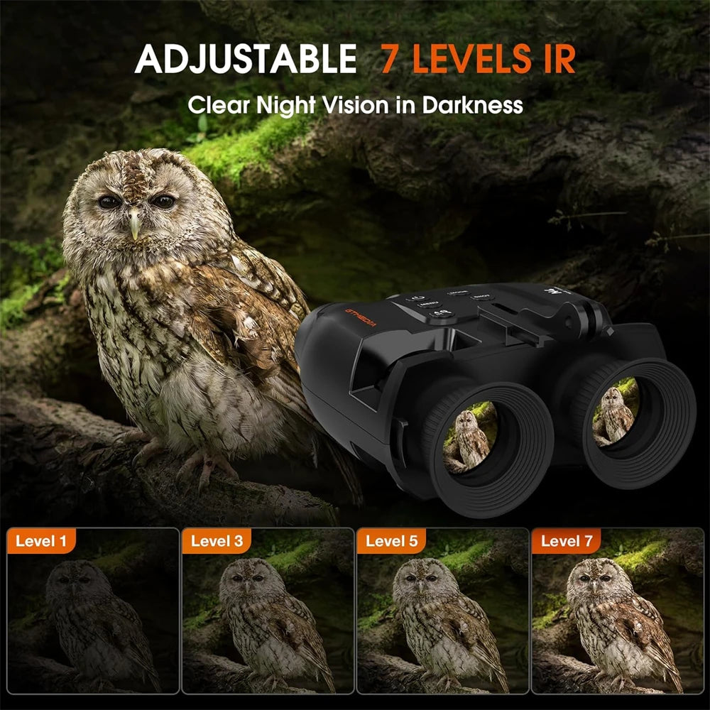 Night Vision Binoculars with Head Mount Goggles Telescope Infrared 300 Meters Darkness Goggles for Hunting Hunting Surveillance