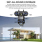 Security WiFi IP Camera Outdoor 12MP 6K Triple Lens Security Video Monitor Night Vision Wireless Cameras Motion Detection Alert