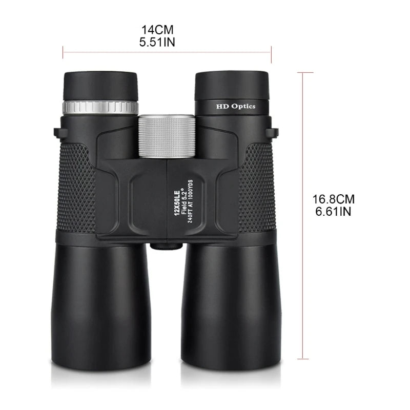 12x50 High-Power Binoculars for Adults,Compact Professional/ Waterproof Binoculars for Camping