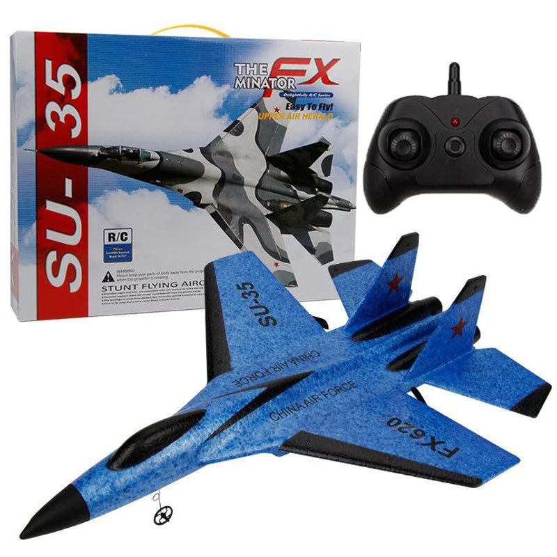 RC Plane SU57 Radio Control Airplane Light Fixed Wing Hand Throwing Su30 Foam Electric Remote Control Plane Toys for Children