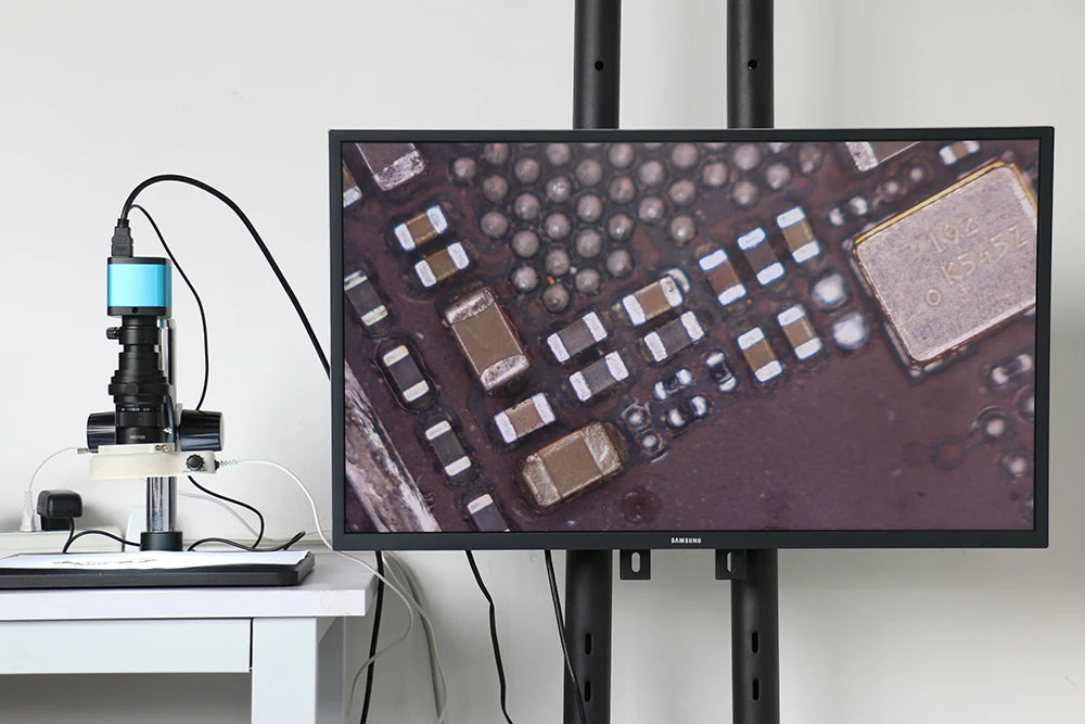 48MP 2K 4K HDMI USB Electronic Industrial Video Microscope C mount Camera For PCB Soldering Jewelry Trinocular Stereo Microscope