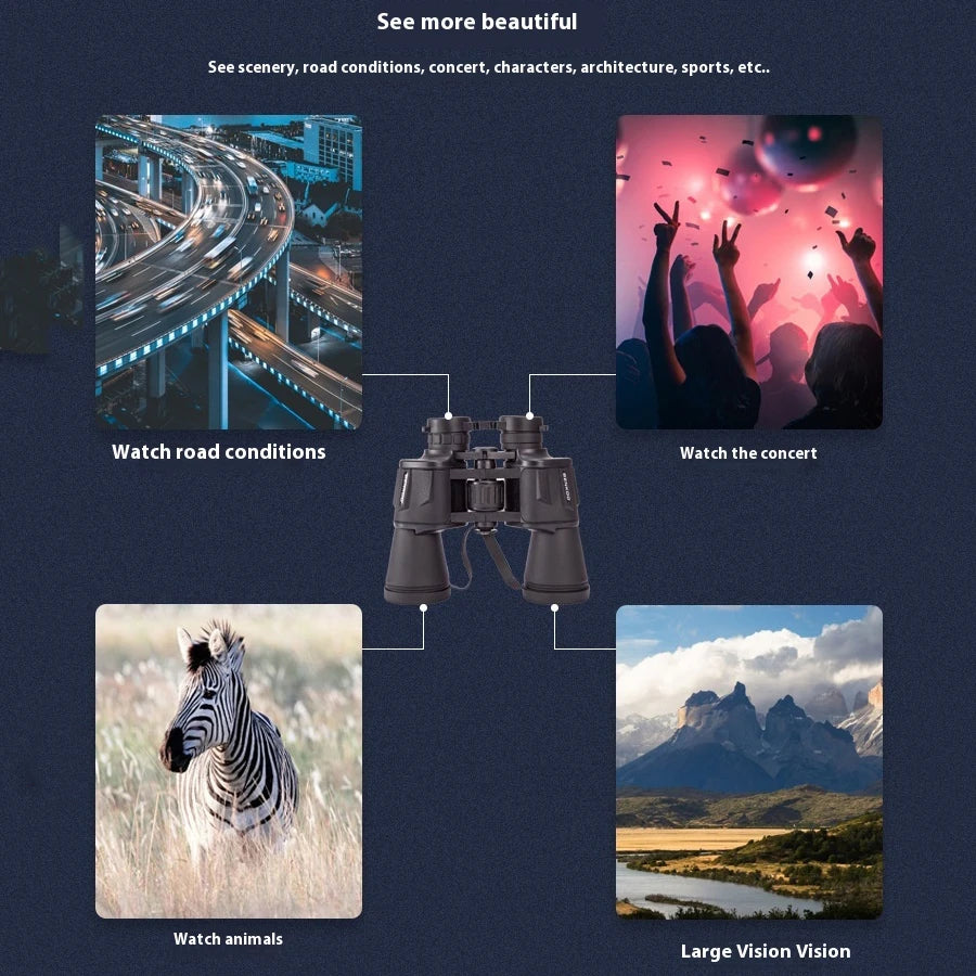 Binoculars 20x50 Multipurpose Telescope Long Rang Outdoors Portable IPX4 Waterproof Sports Recreation Camping Hiking Telescope