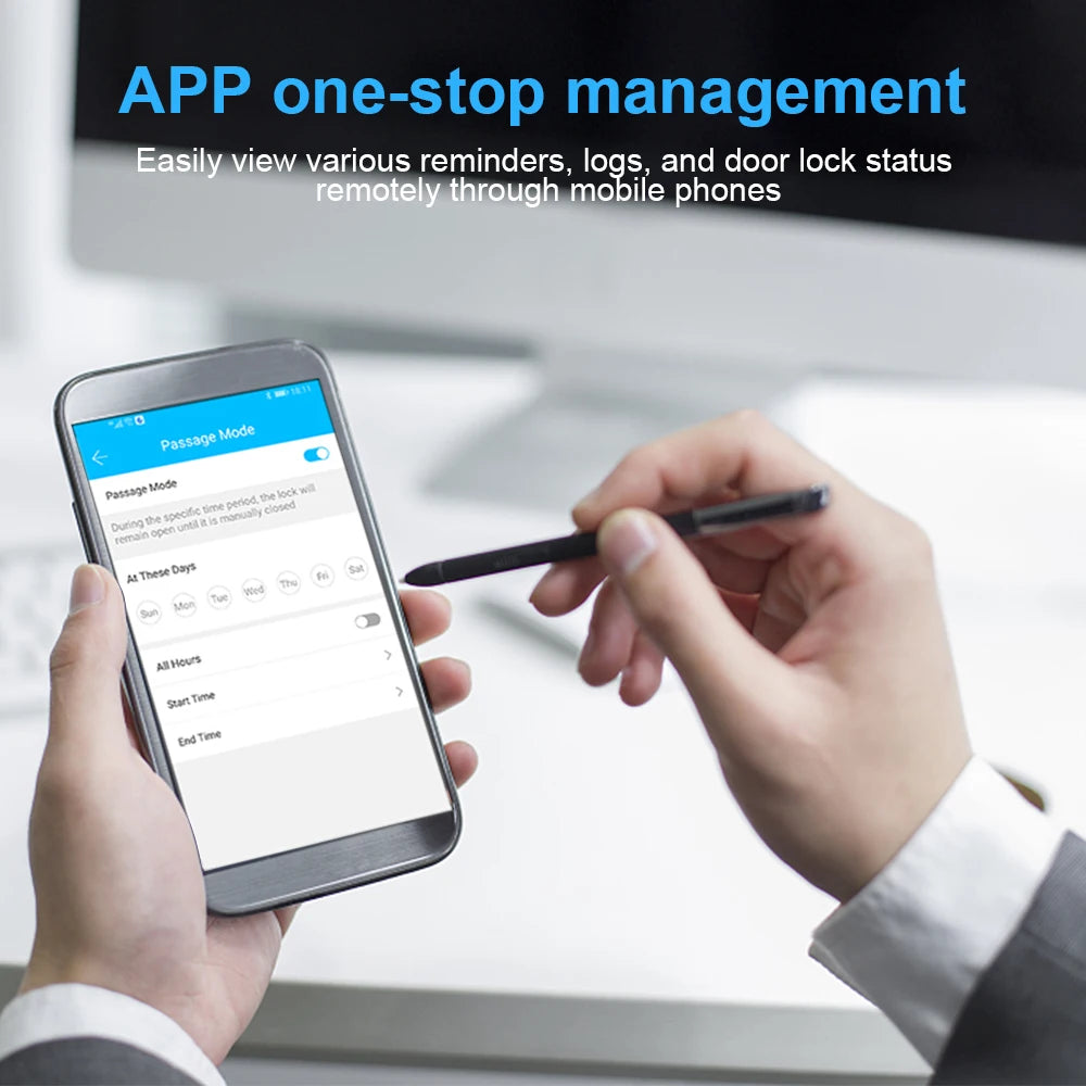 Outdoor Smart Fingerprint Door Lock: Waterproof, Bluetooth, Code, IC Card, Keyless Entry. Support TTLock WIFI Hub for glass door