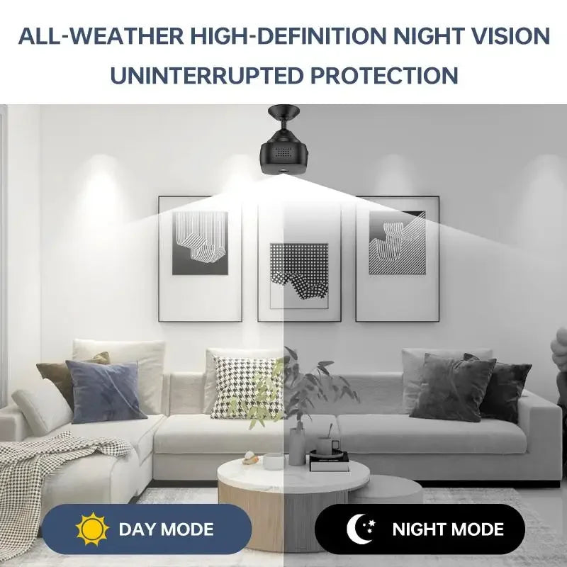 4K Mini Security Camera Full Color Night Vision High Definition WiFi Monitor Waterproof Motion Detect Surveillance Smart Home