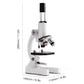 Microscope for Adults Kids 64X-2400X Magnification Compound Microscope with Microscope Slides Fill Light for Children Students