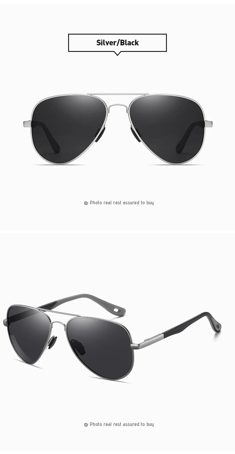 0 -0.5 -0.75 To -6 Night Vision Lens Oval Prescription Sunglasses Men Polarized Metal Driving Anti-Glare Nearsighted Sun Glasses