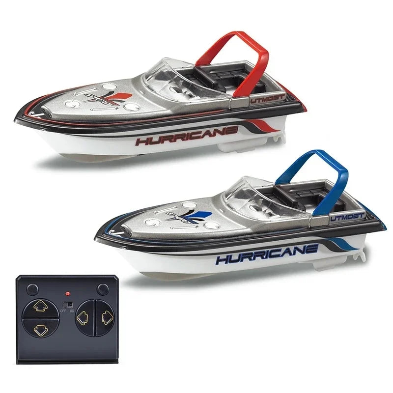 2.4G Mini RC Speedboat Model With Light Dual Motor High-Speed Ship Toy Radio Remote Control Water Boat Gifts 777-588 Toys