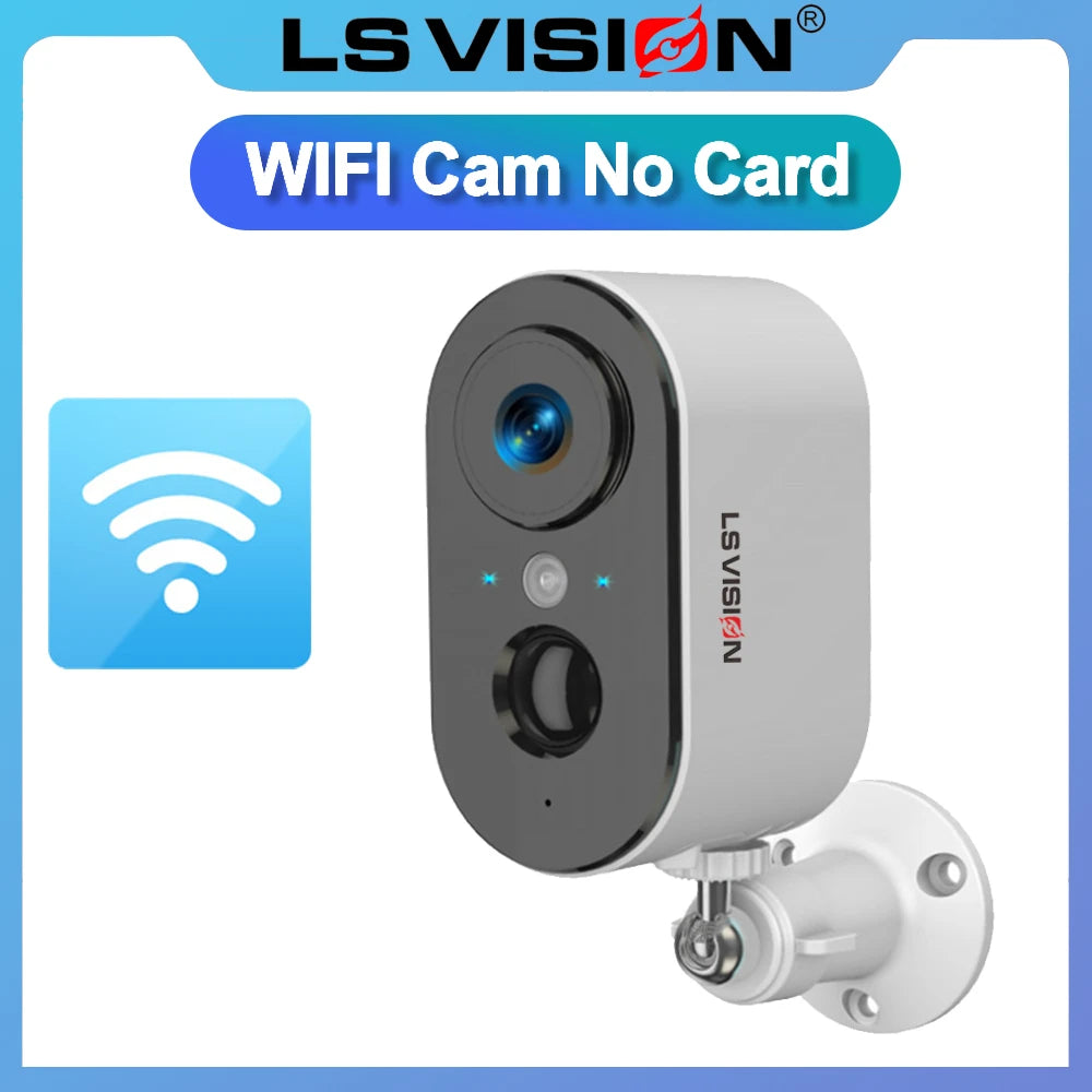 LS VISION 4MP 4G Security Cameras Wireless Outdoor WiFi PIR Detection Spotlight Siren Alarm Indoor Battery MIni Camera UBOX App