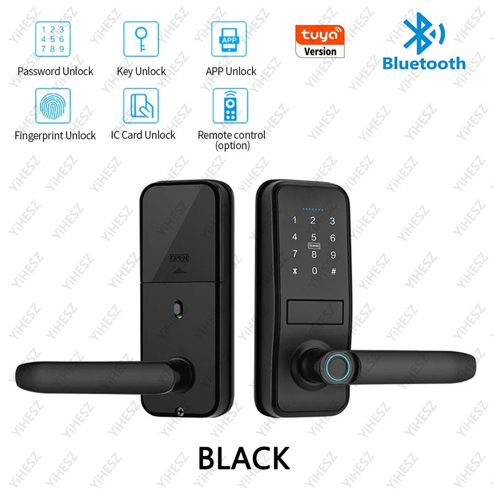 Tuya TTlock Smart Door Lock Fingerprint Door Lock Password Fingerprint IC Card Key APP Remote Unlock Eletronico Digital 도어락