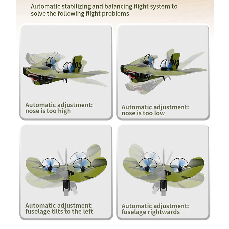 RC Plane 2.4G Remote Control Airplane Flying Model Glider With LED Lights Aircraft Foam Planes RC Toys For Children Gifts