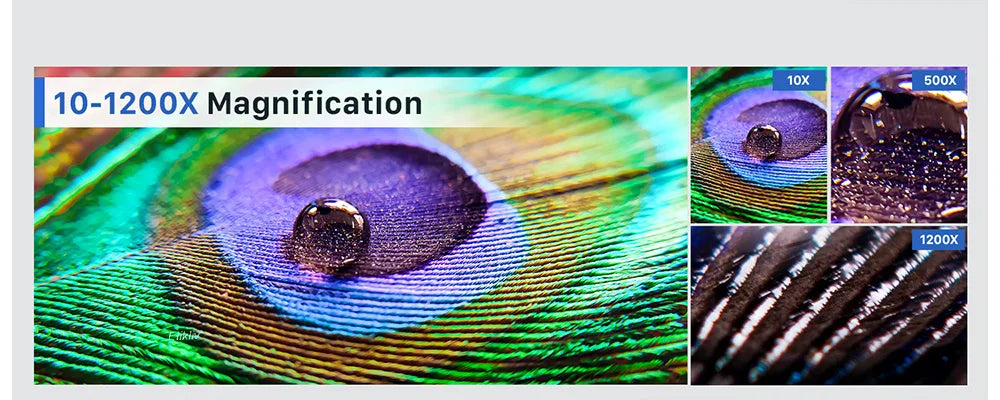 Elikliv EDM9 7 Inch 1080P LCD Digital Microscope 50X-1200X Soldering Electronics Microscopes With LED Lights Support PC Computer