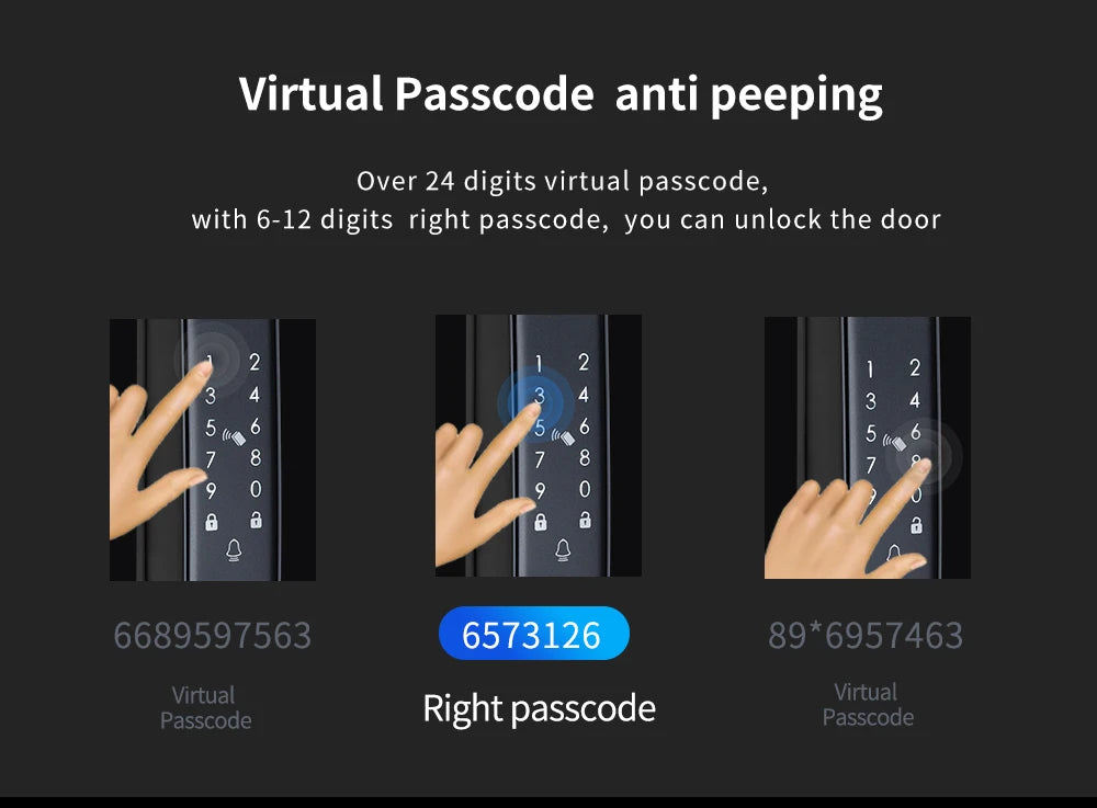 Smart Slim All Automatic Waterproof  3D Face Recognition Video Intercom Aluminum Door Lock
