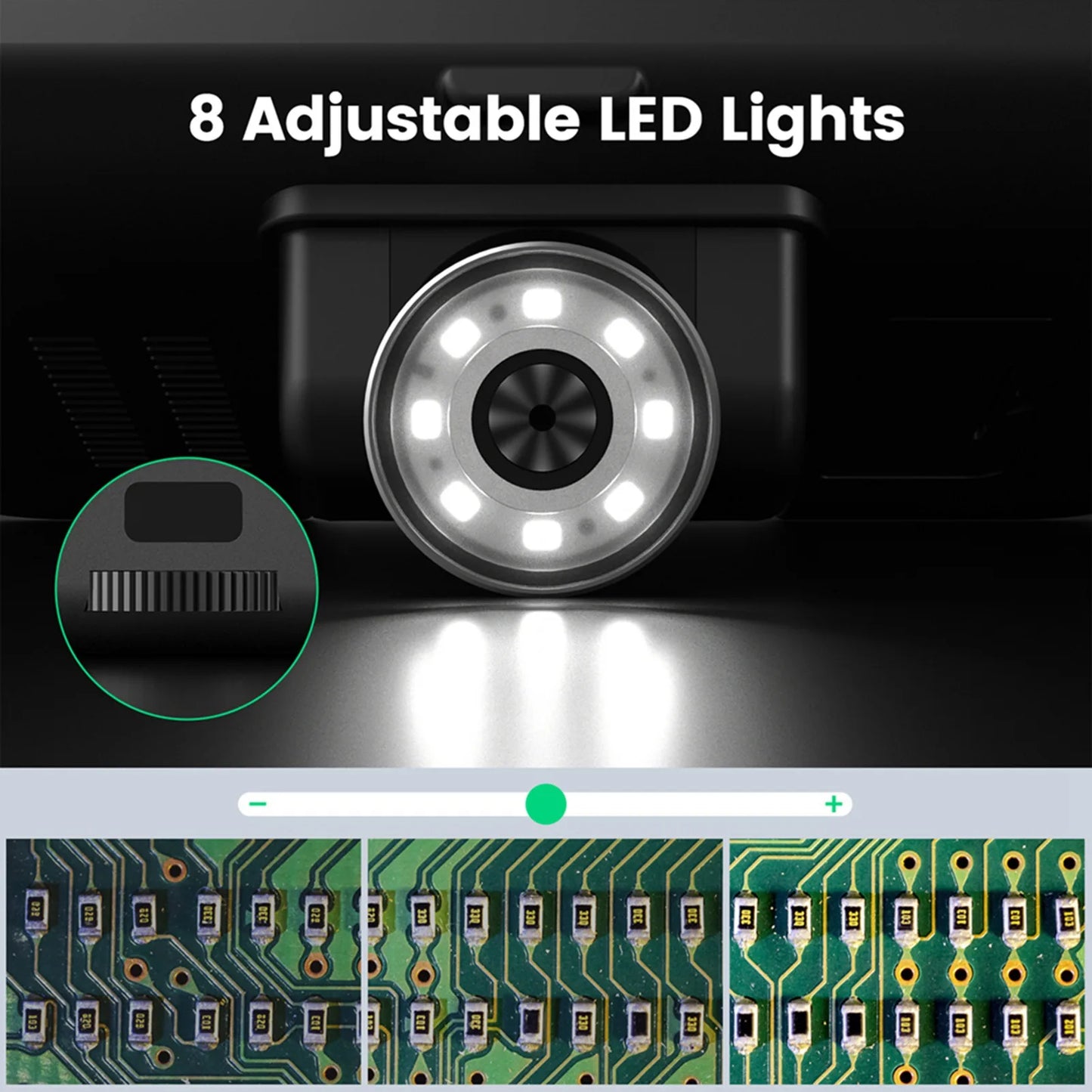 Electronic Microscope 10.1in LCD Display 12MP Digital Industrial Maintenance Magnifier Microscope for Circuit Board Identificati