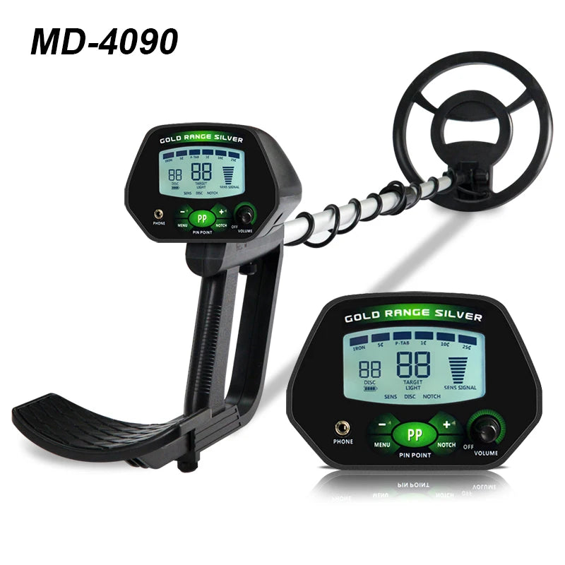 MD-4090 High Sensitivity Underground Metal Detector LCD Metal Detector with 8.5” High Quality Waterproof Search Coil Adjustable