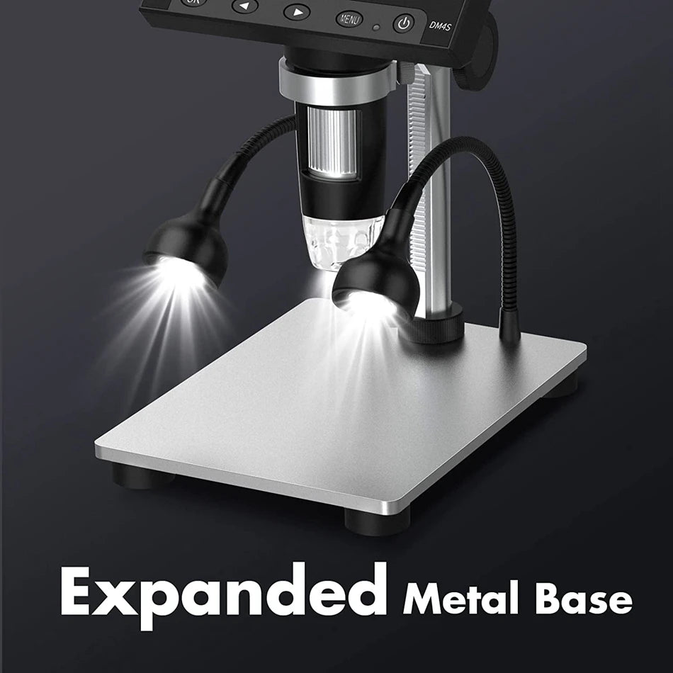 Elikliv EDM9 7 Inch 1080P LCD Digital Microscope 50X-1200X Soldering Electronics Microscopes With LED Lights Support PC Computer