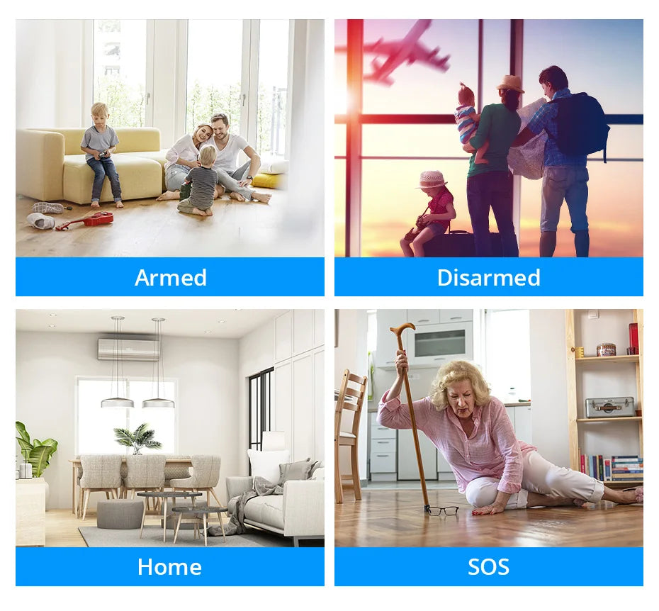 KERUI Siren Alarm System Tuya Smart WiFi 110db Loudly Speaker Alarm Burglar Home Security Alarm With Motion Door Window Sensor