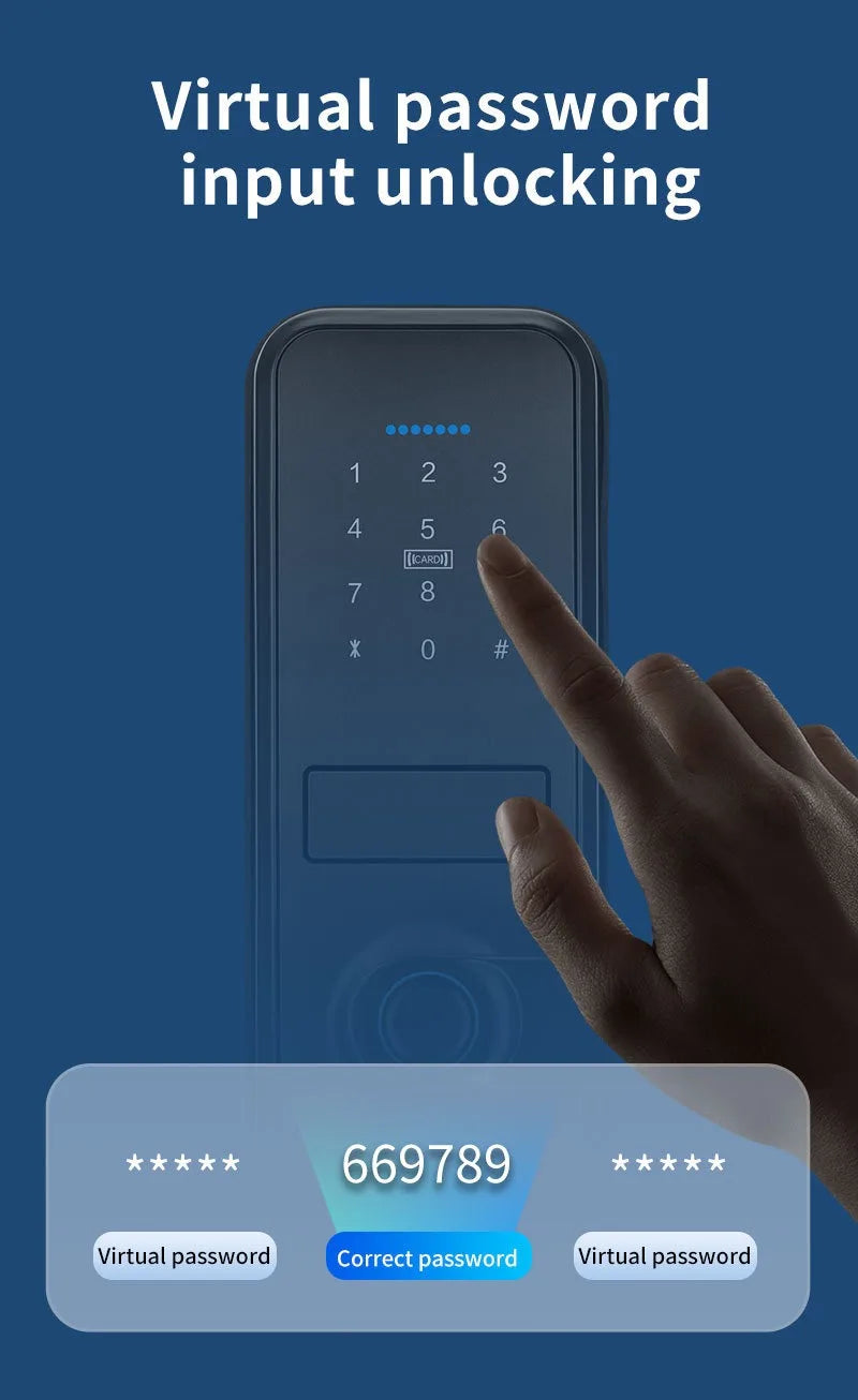 Tuya TTlock Smart Door Lock Fingerprint Door Lock Password Fingerprint IC Card Key APP Remote Unlock Eletronico Digital 도어락