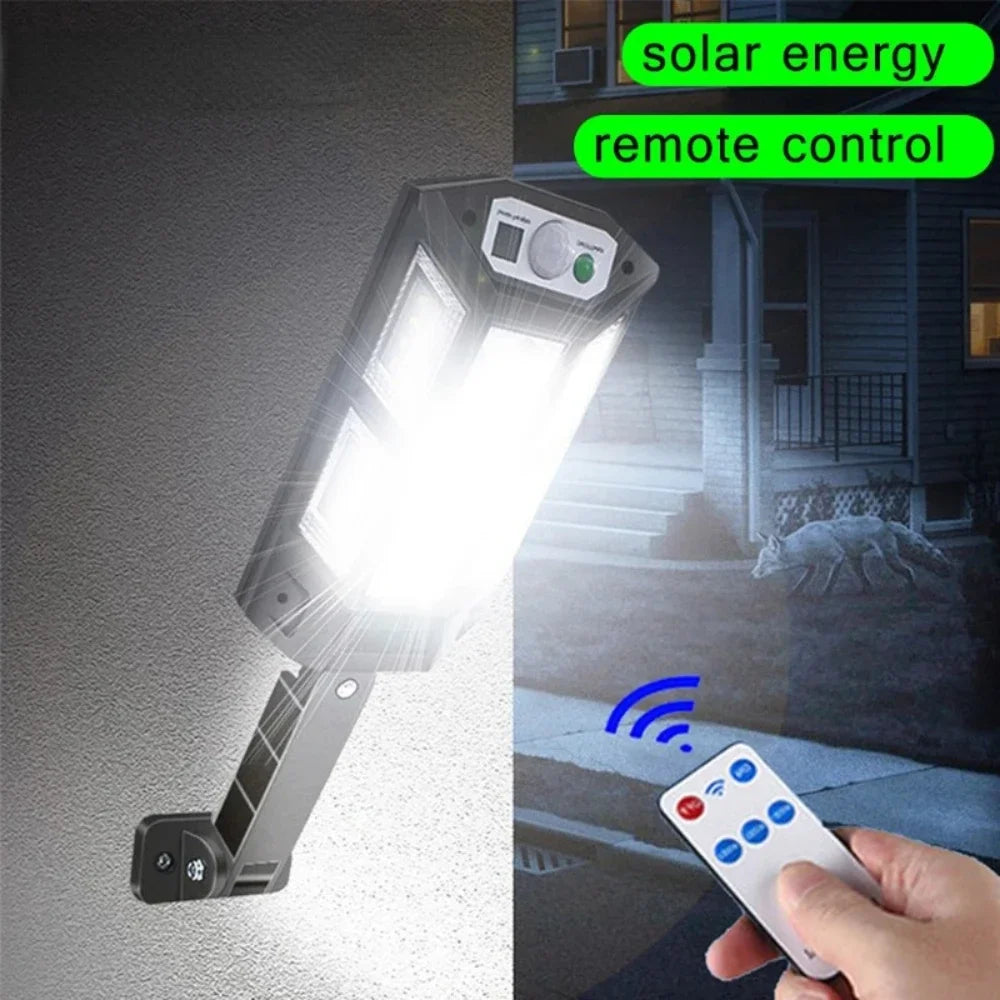 168 LED Solar Lights 12h Lighting Security Flood Lights Outdoor Motion Sensor Waterproof Garden Yard Street Lamp Waterproof