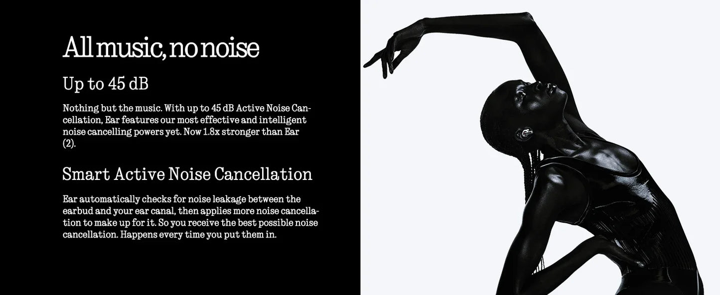 New Arrival! Nothing Ear (3) Earphones 45dB ANC Hi-Res Audio with LDAC&LHDC 11mm Ceramic Driver Support 8-Band EQ Global Version