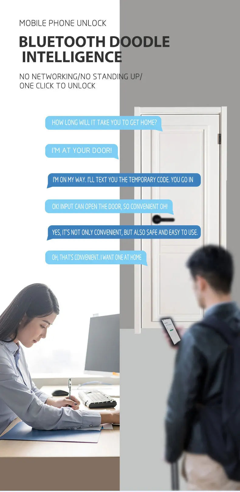 Smart Fingerprint Door Lock Handle for Home Apartment With Key card Digital Door Lock Keypad Keyless Entry electronic lock