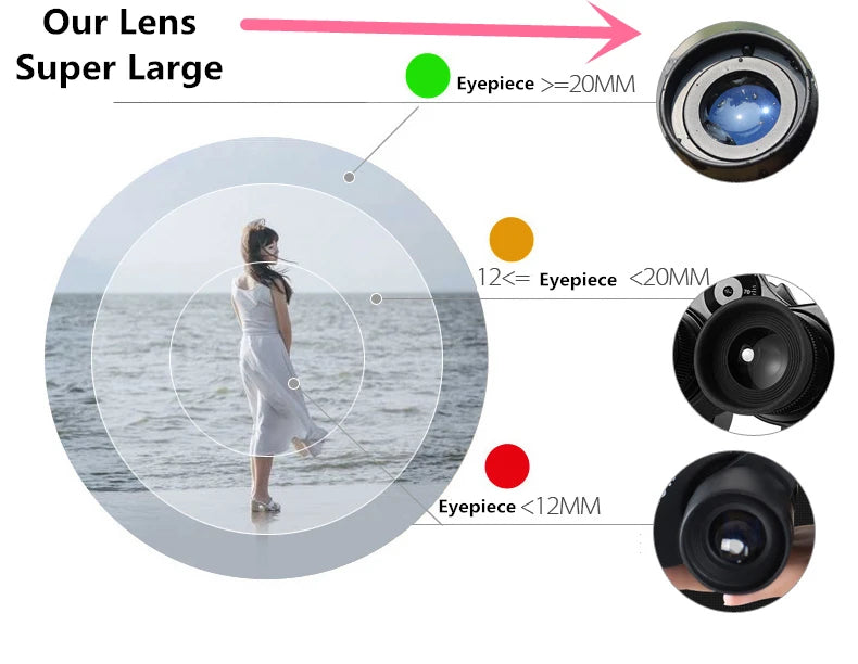 Professional Binoculars Baigish 8x30 10x40 10x50 12x4515x60 20x50 8-24x40 Powerful Military Telescope Long Range Monocular BAK4