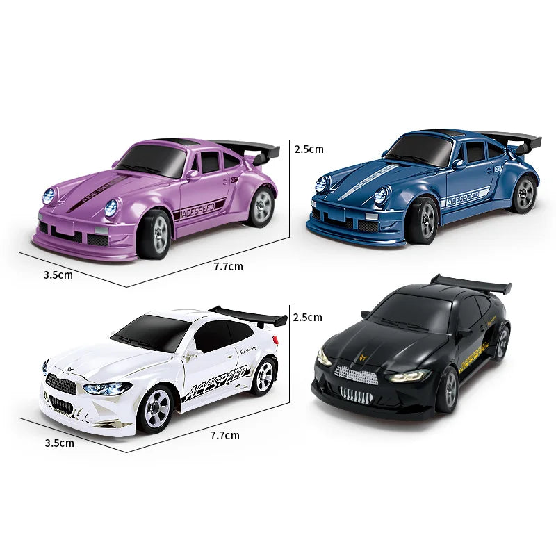 1/64 RC Car 2.4G 4WD High Speed Drift Mini Desktop Racing Car Four Wheel Drive Radio Controlled Mini GTR Racing Model Boy Toy