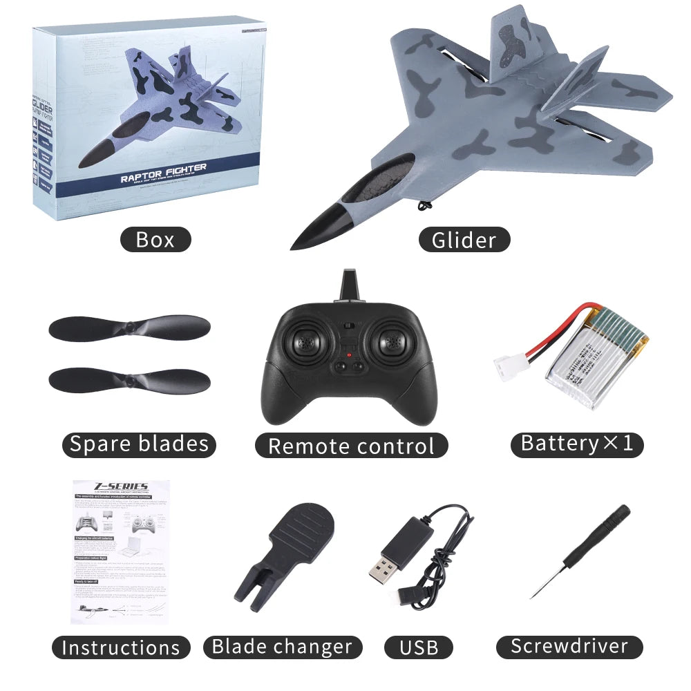 F22 RC Plane 2.4G 2CH EPP Foam Remote Control Fighter Fixed Wingspan Glider Outdoor RTF RC drone Airplane Toys Gifts