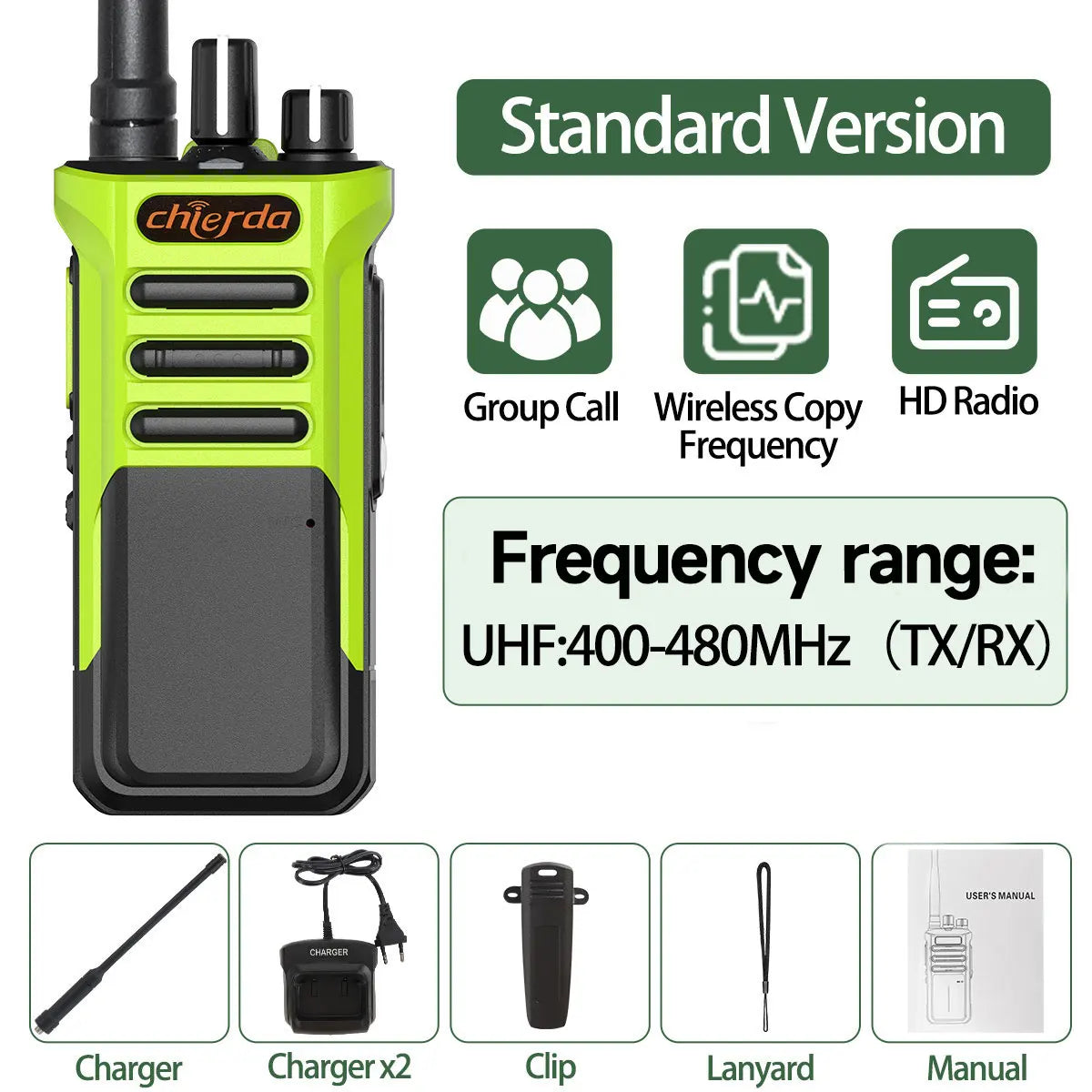 TC-318 Walkie Talkies UHF Group Call Wireless Copy Frequency VOX Support Type-C Two Way Radio for Hunting  BF-1909 UV-32 UV-98