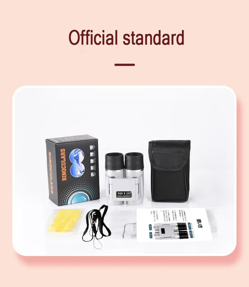 50000M Telescope Auto Focus 500X25 Powerful Binoculars Long Range Professional Mini Portable HD Waterproof Monocular