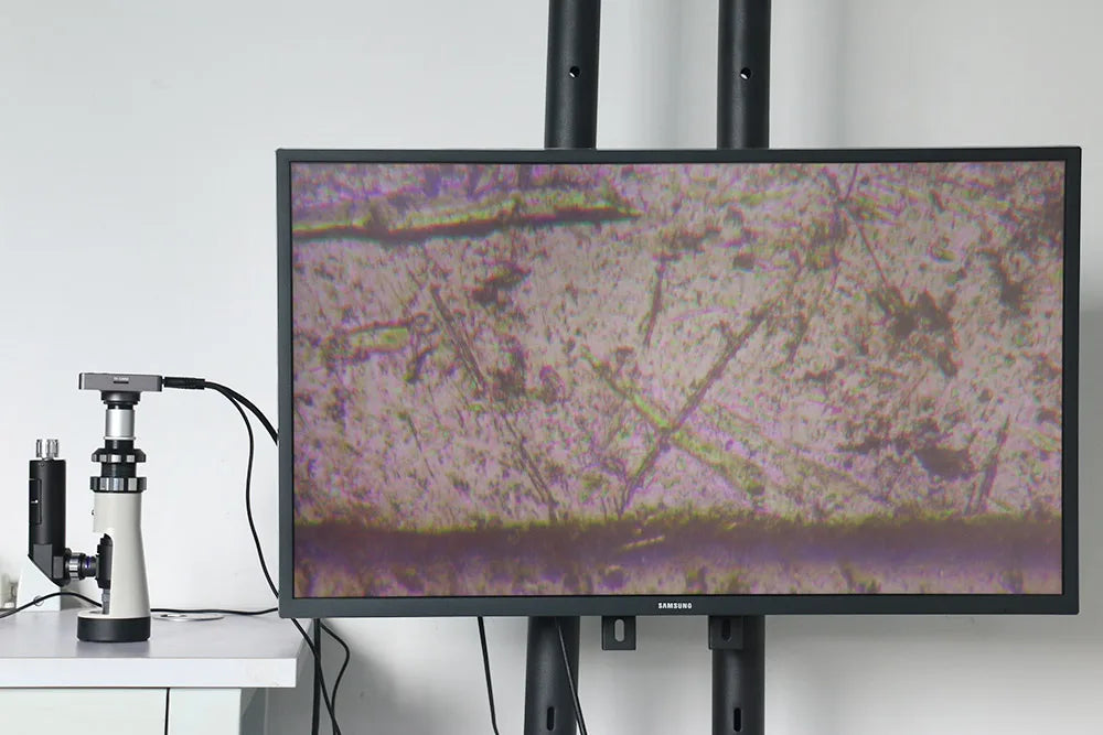 500X Handheld Metallurgic Microscope Portable Monocular Mini Microscope 10X 40X Plan Objective for Lab Metal Materials Testing